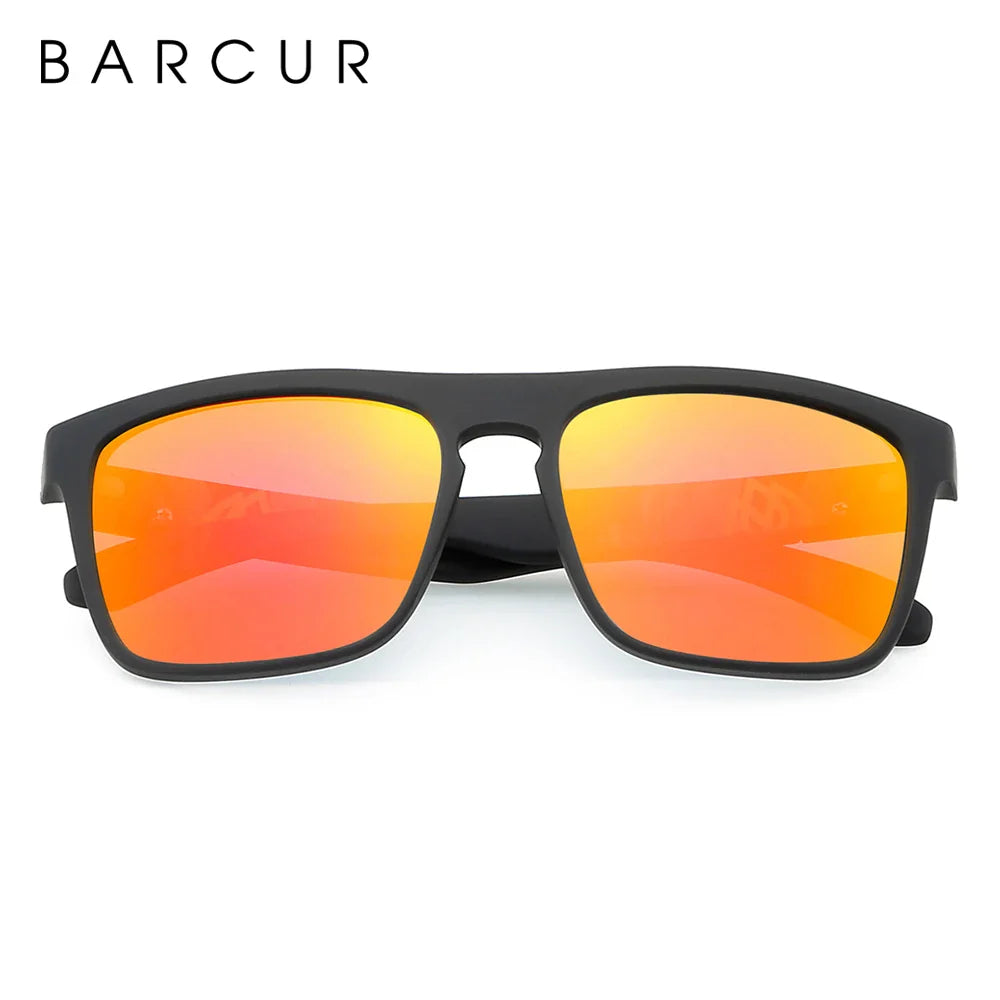 BARCUR Men's Polarized Driving Sunglasses – UV400 Protection Lightweight TR90 Frame Anti-Glare Lens Stylish Oculos de Sol Summer Sunglasses